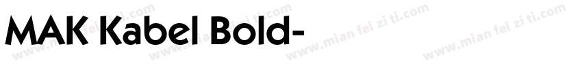 MAK Kabel Bold字体转换